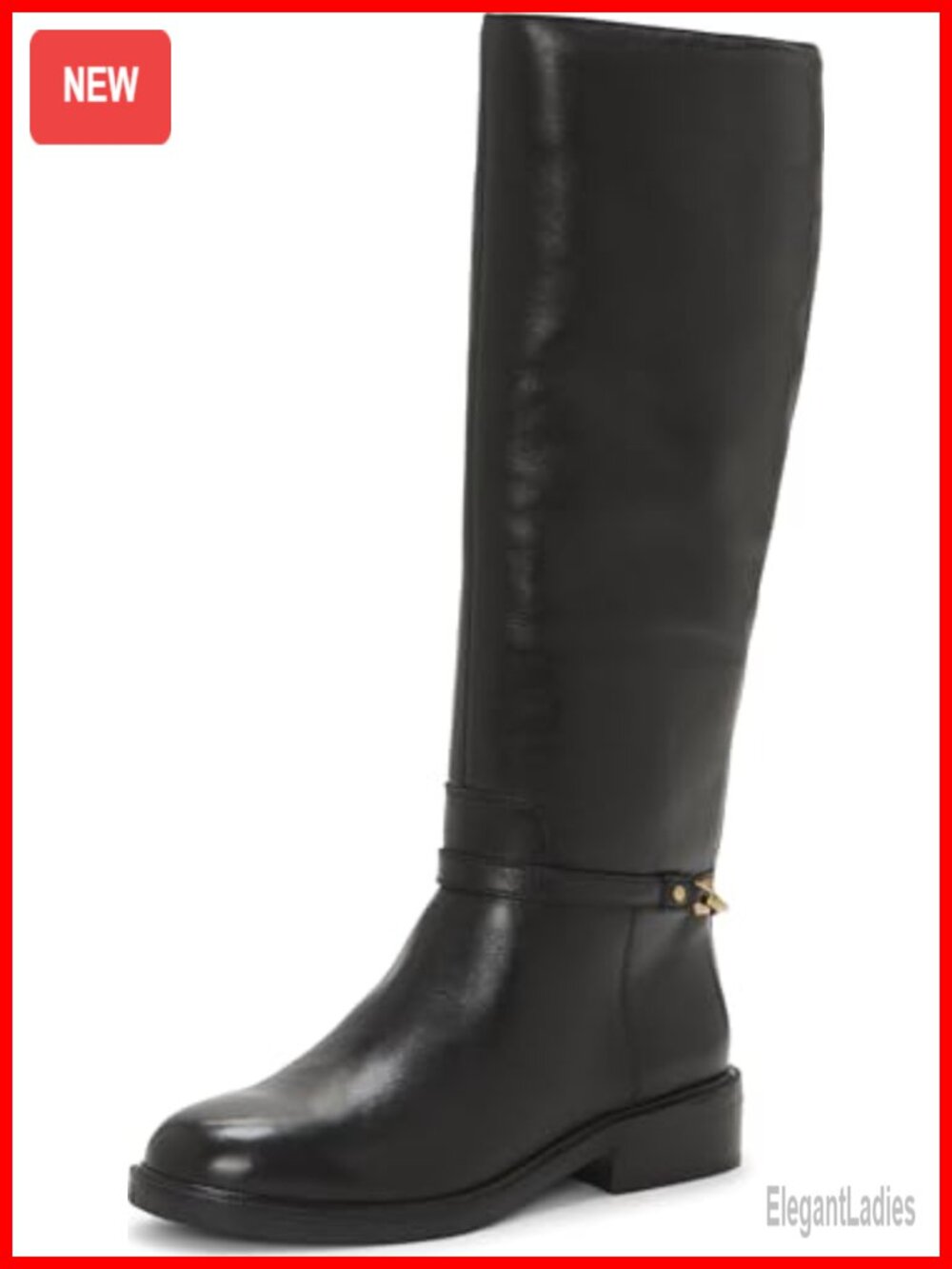 Knee High Leather Boots Almond Toe Flat Nylon Zip Extra Wide Calf
